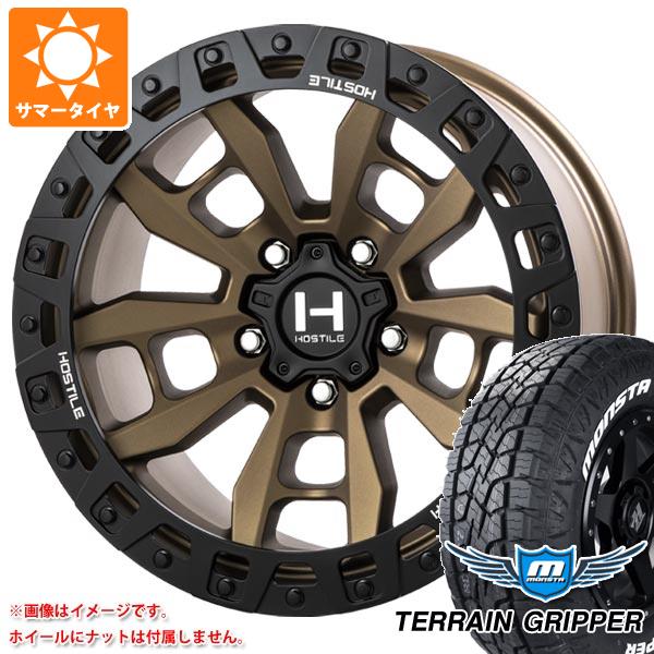 【タイヤ交換対象】ジープ ラングラー JK/JL系用 サマータイヤ モンスタ テレーングリッパー LT285/70R17 121/118R ホワイトレター HOSTILE H130 クランドン タイヤホイール4本セット
