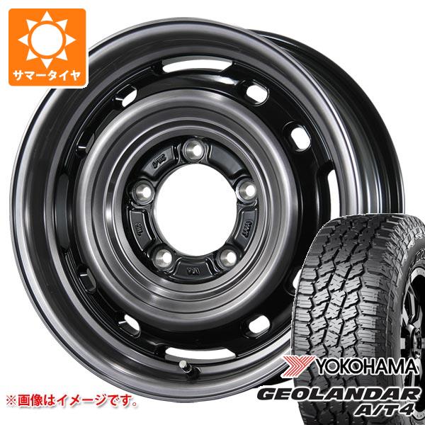 【タイヤ交換対象】スズキ ジムニーノマド JC74W用 サマータイヤ ヨコハマ ジオランダー A/T4 G018 LT225/75R16 115/112S ブラックレター ランドフット XFG 6.0-16 タイヤホイール4本セット