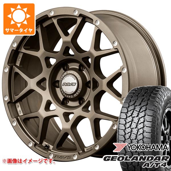 【タイヤ交換対象】トヨタ ハイエース 200系用 サマータイヤ ヨコハマ ジオランダー A/T4 G018 215/70R16 100H ブラックレター レイズ デイトナ M8 6.5-16 タイヤホイール4本セット｜タイヤ１番