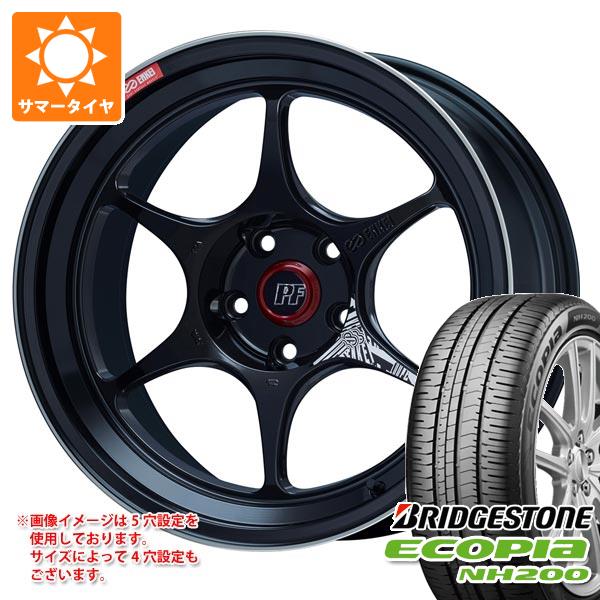 【タイヤ交換対象】サマータイヤ 225/45R18 95W XL ブリヂストン エコピア NH200 エンケイ パフォーマンスライン PF06 8.0-18 タイヤホイール4本セット