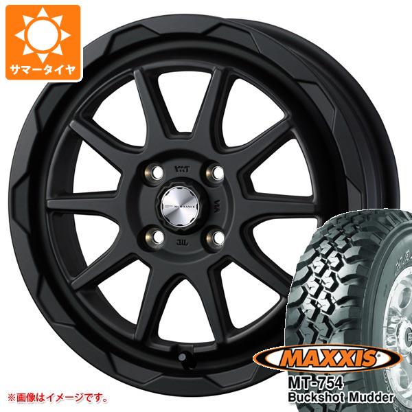 【タイヤ交換対象】ハスラー用 サマータイヤ マキシス MT-754 バックショットマッダー 195R14C 106/104R 8PR アウトラインホワイトレター マッドヴァンス06 4.5-14 タイヤホイール4本セット