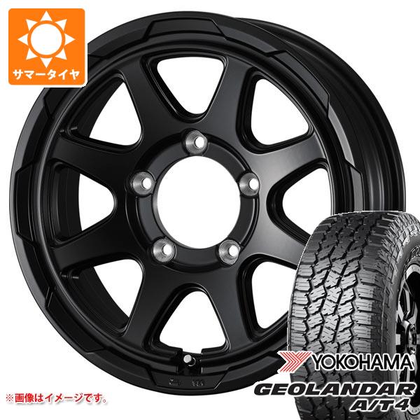 【タイヤ交換対象】5本セット スズキ ジムニーシエラ JB74W用 サマータイヤ ヨコハマ ジオランダー A/T4 G018 LT225/75R16 115/112S ブラックレター スタットベルク 6.0-16 タイヤホイール5本セット