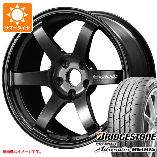 【タイヤ交換対象】サマータイヤ 235/40R18 95Y XL ブリヂストン ポテンザ アドレナリン RE005 レイズ ボルクレーシング TE37 サーガ Sプラス 8.5-18 タイヤホイール4本セット