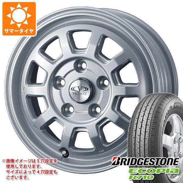 【タイヤ交換対象】NV200バネット M20用 サマータイヤ ブリヂストン エコピア R710 175/80R14 99/98N (175R14 8PR相当) ヴィセンテ06NV 5.0-14 タイヤホイール4本セット 63,471円