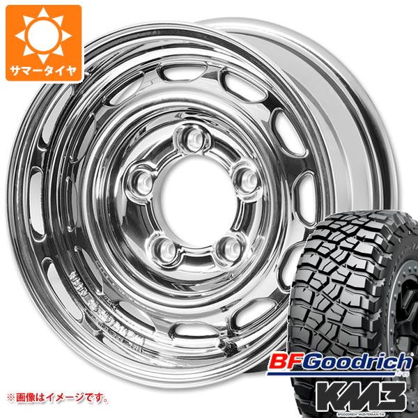 【タイヤ交換対象】5本セット ジムニー JB64W用 サマータイヤ BFグッドリッチ マッドテレーンT/A KM3 LT225/75R16 115/112Q アピオ ワイルドボア ベンチュラ 5.5-16 タイヤホイール5本セット