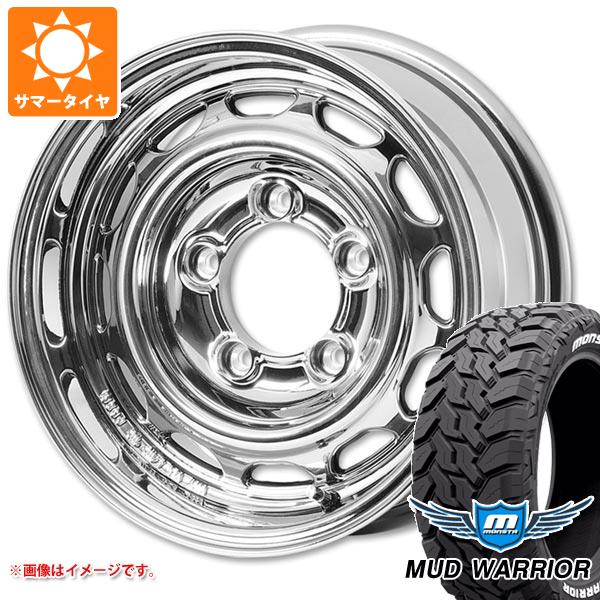 【タイヤ交換対象】ジムニー JB64W用 サマータイヤ モンスタ マッドウォーリアー LT215/70R16 107/105Q ホワイトレター アピオ ワイルドボア ベンチュラ 5.5-16 タイヤホイール4本セット
