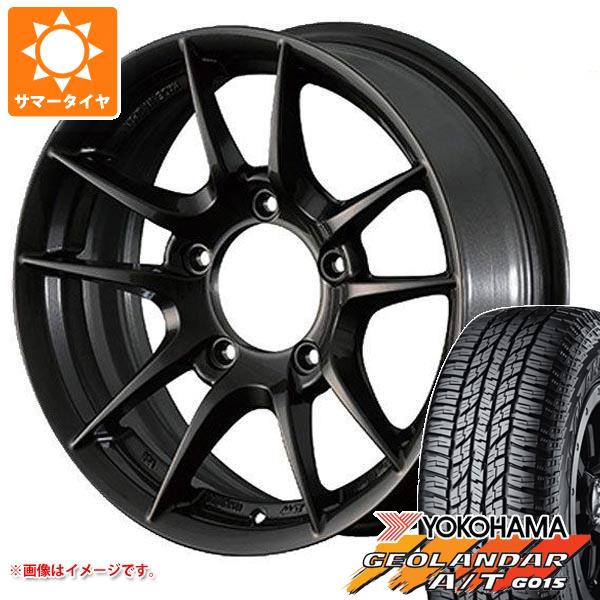 【タイヤ交換対象】ジムニー JB64W用 サマータイヤ ヨコハマ ジオランダー A/T G015 LT225/75R16 115/112R アウトラインホワイトレター アピオ ワイルドボア Z 5.5-16 タイヤホイール4本セット