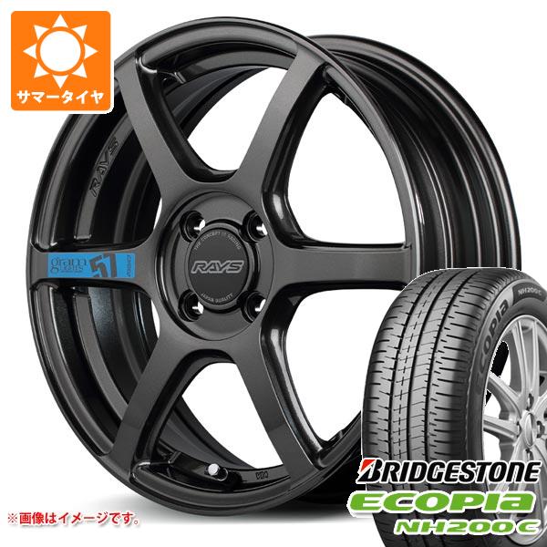 【タイヤ交換対象】サマータイヤ 165/65R15 81S ブリヂストン エコピア NH200C レイズ グラムライツ 57C6 スペックM 5.0-15 タイヤホイール4本セット