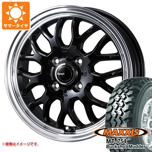 【タイヤ交換対象】ハスラー用 2026年製 サマータイヤ マキシス MT-754 バックショットマッダー 195R14C 106/104R 8PR アウトラインホワイトレター グラフト 9M 4.5-14 タイヤホイール4本セット|タイヤ1番