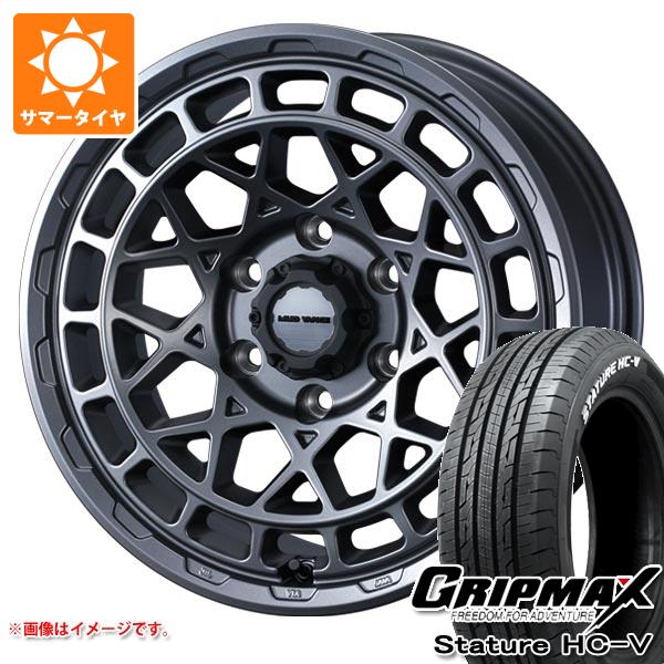 【タイヤ交換対象】ハイエース 200系用 サマータイヤ グリップマックス スタチャー HC-V 215/65R16C 109/107S ホワイトレター マッドヴァンスX タイプM 6.5-16 タイヤホイール4本セット