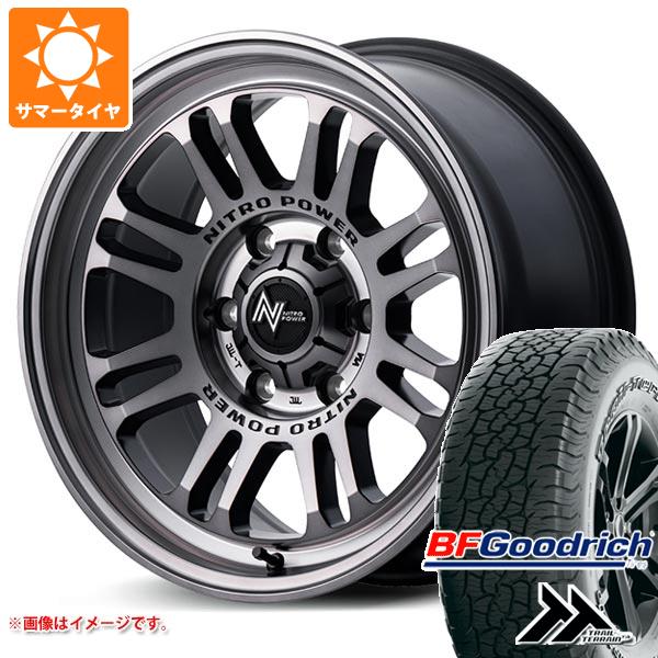 【タイヤ交換対象】ミツビシ トライトン LC2T用 サマータイヤ BFグッドリッチ トレールテレーンT/A 265/65R17 112T アウトラインホワイトレター ナイトロパワー M16 アサルト 8.0-17 タイヤホイール4本セット