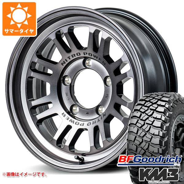 【タイヤ交換対象】ジムニーシエラ JB74W用 サマータイヤ BFグッドリッチ マッドテレーンT/A KM3 LT225/75R16 115/112Q ナイトロパワー M16 アサルト 6.0-16 タイヤホイール4本セット｜タイヤ１番 117,350円