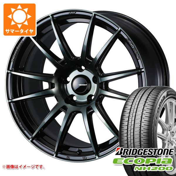 【タイヤ交換対象】サマータイヤ 225/45R18 95W XL ブリヂストン エコピア NH200 ウェッズスポーツ SA-62R 8.5-18 タイヤホイール4本セット
