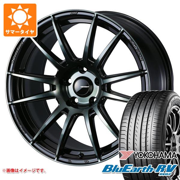 【タイヤ交換対象】サマータイヤ 225/45R18 95W XL ヨコハマ ブルーアースRV RV03 ウェッズスポーツ SA-62R 8.5-18 タイヤホイール4本セット