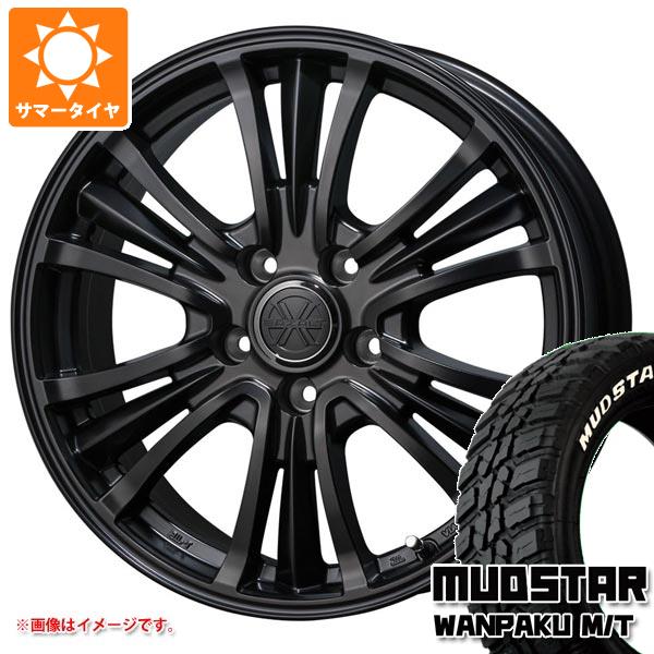 【タイヤ交換対象】ミツビシ デリカD5用 サマータイヤ マッドスター ワンパク M/T 235/70R16 106S ホワイトレター バザルト エックスタイプ2 7.0-16 タイヤホイール4本セット