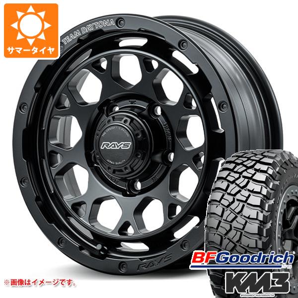 【タイヤ交換対象】ジムニーシエラ JB74W用 サマータイヤ BFグッドリッチ マッドテレーンT/A KM3 LT225/75R16 115/112Q レイズ デイトナ M9+ 6.0-16 タイヤホイール4本セット 131,700円