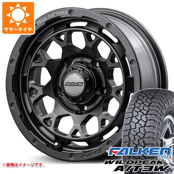 【タイヤ交換対象】スズキ ジムニーノマド JC74W用 サマータイヤ ファルケン ワイルドピーク A/T3W LT225/75R16 115/112Q レイズ デイトナ M9+ スペックM 6.0-16 タイヤホイール4本セット