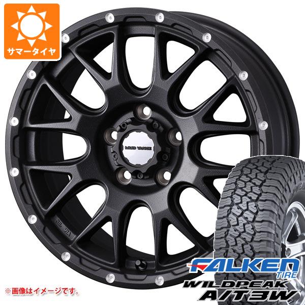 【タイヤ交換対象】デリカD:5用 サマータイヤ ファルケン ワイルドピーク A/T3W LT225/75R16 115/112Q マッドヴァンス08 7.0-16 タイヤホイール4本セット