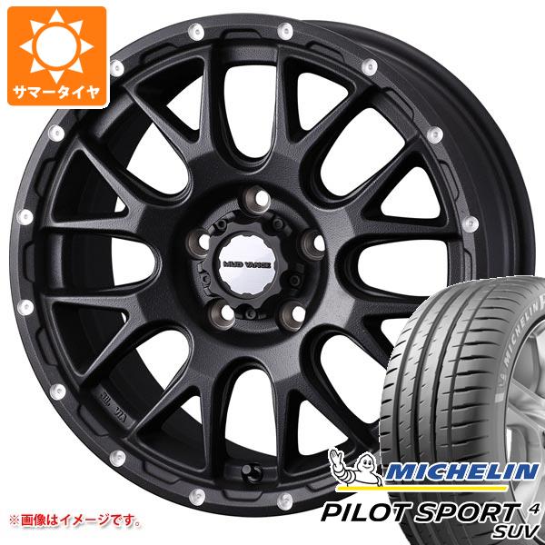 【タイヤ交換対象】サマータイヤ 225/60R18 100V ミシュラン パイロットスポーツ4 SUV マッドヴァンス08 7.5-18 タイヤホイール4本セット