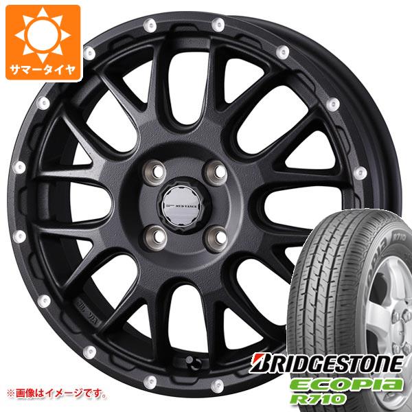 【タイヤ交換対象】アトレーワゴン S300系用 サマータイヤ ブリヂストン エコピア R710 165/80R14 91/90N (165R14 6PR相当) マッドヴァンス08 4.5-14 タイヤホイール4本セット