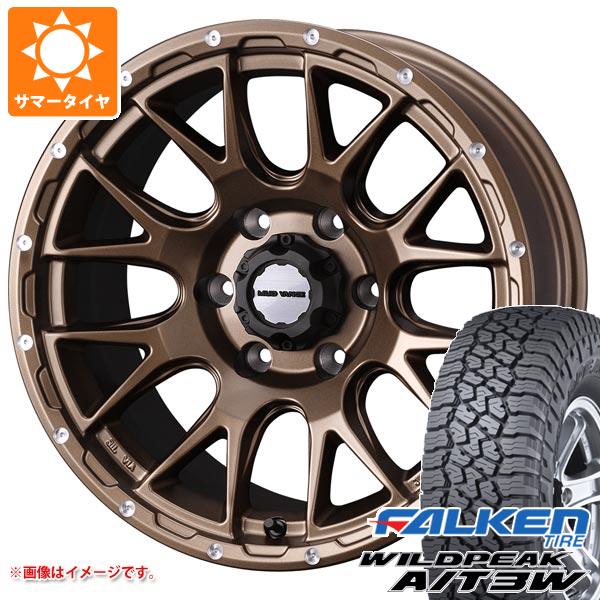 【タイヤ交換対象】ハイエース 200系用 サマータイヤ ファルケン ワイルドピーク A/T3W 195/80R15 107/105N マッドヴァンス08 6.0-15 タイヤホイール4本セット