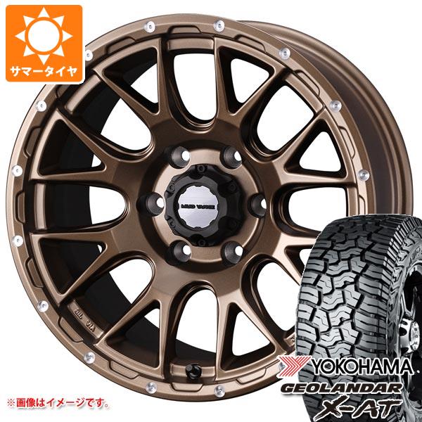【タイヤ交換対象】トヨタ ランドクルーザー250用 サマータイヤ ヨコハマ ジオランダー X-AT G016 265/65R18 114T ブラックレター マッドヴァンス08 8.5-18 タイヤホイール4本セット