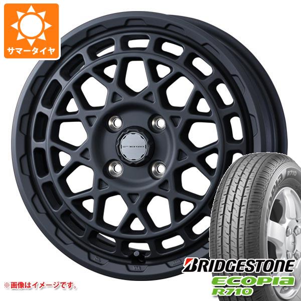 【タイヤ交換対象】ハイゼットトラック S500系用 サマータイヤ ブリヂストン エコピア R710 175/80R14 94/93N (175R14 6PR相当) マッドヴァンスX タイプM 4.5-14 タイヤホイール4本セット