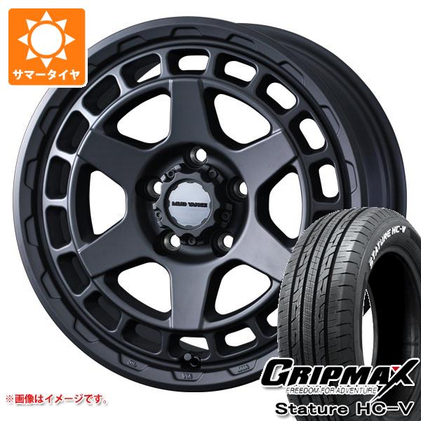 【タイヤ交換対象】T31エクストレイル用 サマータイヤ グリップマックス スタチャー HC-V 215/65R16C 109/107S ホワイトレター マッドヴァンスX タイプS 7.0-16 タイヤホイール4本セット