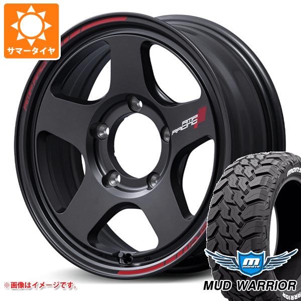 【タイヤ交換対象】5本セット スズキ ジムニー JB64W用 サマータイヤ モンスタ マッドウォーリアー LT215/70R16 107/105Q ホワイトレター MID レーシング TR50 5.5-16 タイヤホイール5本セット
