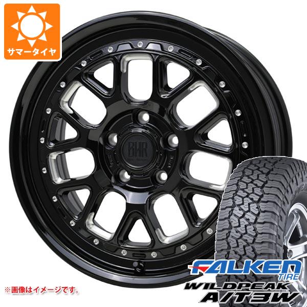 【タイヤ交換対象】デリカD5用 サマータイヤ ファルケン ワイルドピーク A/T3W LT225/75R16 115/112Q バークレイハードロック ヒューロン 7.0-16 タイヤホイール4本セット