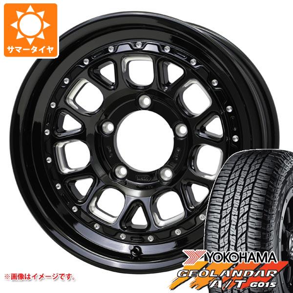 【タイヤ交換対象】5本セット ジムニー JB64W用 サマータイヤ ヨコハマ ジオランダー A/T G015 LT225/75R16 115/112R アウトラインホワイトレター バークレイハードロック ヒューロン 5.5-16 タイヤホイール5本セット