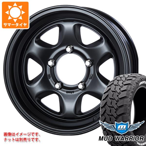 【タイヤ交換対象】5本セット スズキ ジムニーノマド JC74W用 サマータイヤ モンスタ マッドウォーリアー LT215/70R16 107/105Q ホワイトレター ブルート BR-44 6.5-16 タイヤホイール5本セット