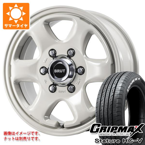 【タイヤ交換対象】ハイエース 200系用 サマータイヤ グリップマックス スタチャー HC-V 215/65R16C 109/107S ホワイトレター ブルート BR-44 6.5-16 タイヤホイール4本セット 91,080円