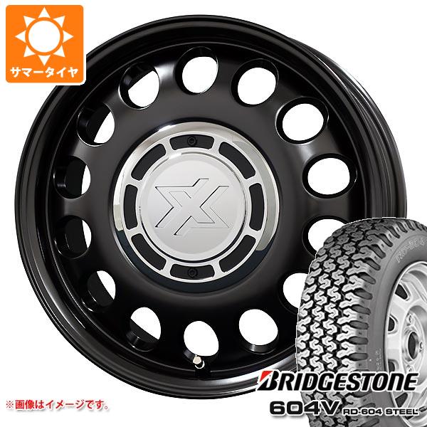 【タイヤ交換対象】キャリイ DA16T用 サマータイヤ ブリヂストン 604V RD-604 スチール 145/80R12 80N コスミック クロスブラッド スティール 4.0-12 タイヤホイール4本セット