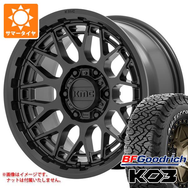 【タイヤ交換対象】ランドクルーザー プラド 150系用 サマータイヤ BFグッドリッチ オールテレーンT/A KO3 LT285/70R17 121/118S ホワイトレター KMC KM722 テクニック 8.5-17 タイヤホイール4本セット