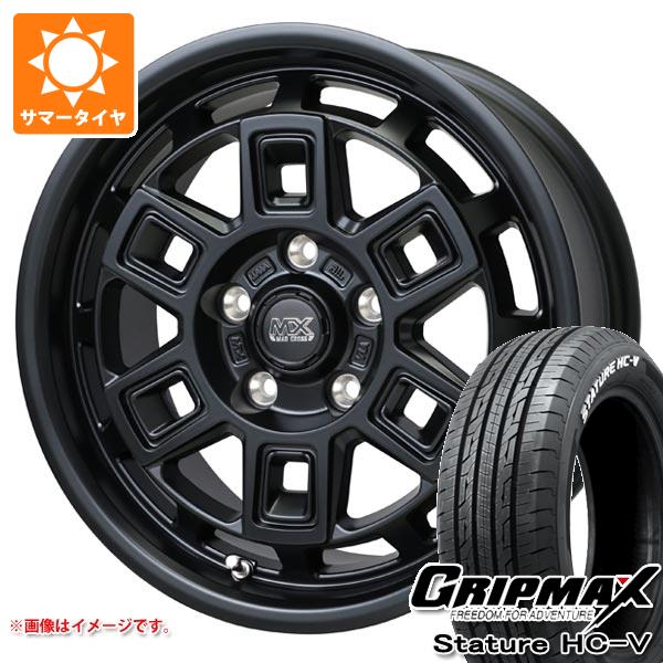 【タイヤ交換対象】T31エクストレイル用 サマータイヤ グリップマックス スタチャー HC-V 215/65R16C 109/107S ホワイトレター マッドクロス アイヴァー 7.0-16 タイヤホイール4本セット