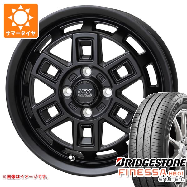 【タイヤ交換対象】スズキ エブリイバン DA17V用 サマータイヤ ブリヂストン フィネッサ HB01 165/60R14 75H マッドクロス アイヴァー 4.5-14 タイヤホイール4本セット|タイヤ1番