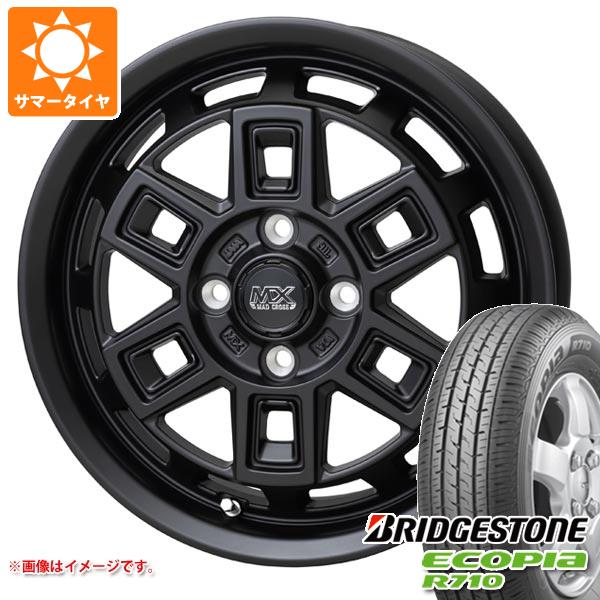 【タイヤ交換対象】サクシード プロボックス 50系用 サマータイヤ ブリヂストン エコピア R710 165/80R14 91/90N (165R14 6PR相当) マッドクロス アイヴァー 5.0-14 タイヤホイール4本セット|タイヤ1番