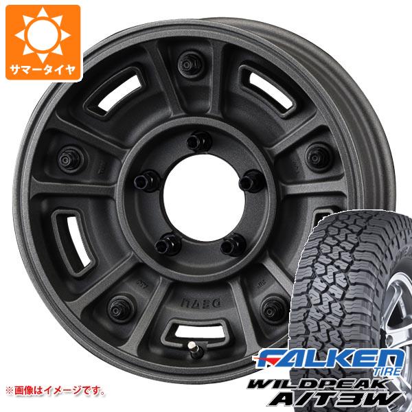 【タイヤ交換対象】スズキ ジムニーノマド JC74W用 サマータイヤ ファルケン ワイルドピーク A/T3W LT225/75R16 115/112Q クリムソン ディーン BJ メキシカン 6.0-16 タイヤホイール4本セット