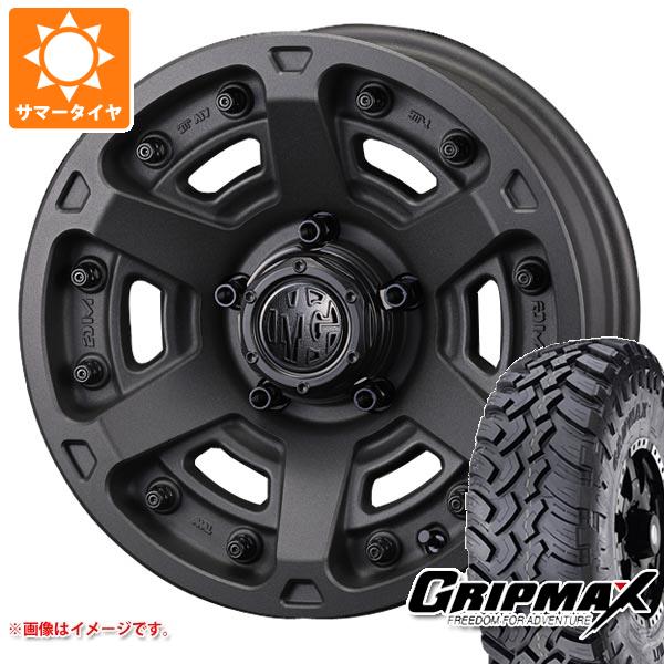 【タイヤ交換対象】ジムニー用 サマータイヤ グリップマックス マッドレイジ M/T 6.50R16 110/105Q ホワイトレター クリムソン MG アーマー FF 5.5-16 タイヤホイール4本セット