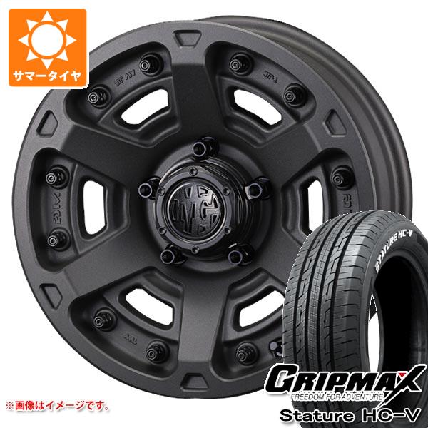 【タイヤ交換対象】T31エクストレイル用 サマータイヤ グリップマックス スタチャー HC-V 215/65R16C 109/107S ホワイトレター クリムソン MG アーマー FF 7.0-16 タイヤホイール4本セット|タイヤ1番