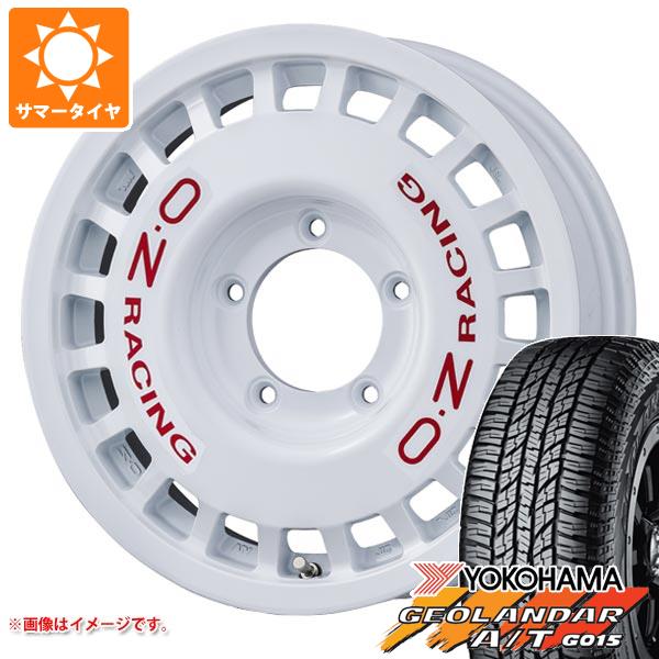 【タイヤ交換対象】ジムニー用 サマータイヤヨコハマ ジオランダー A/T G015 175/80R16 91S ブラックレター OZ ラリーレーシング 4x4 5.5-16 タイヤホイール4本セット 108,790円