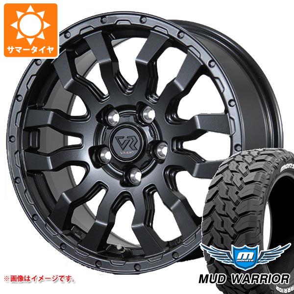 【タイヤ交換対象】T31エクストレイル用 サマータイヤ モンスタ マッドウォーリアー LT215/70R16 107/105Q ホワイトレター ヴァブロ RR-01 7.0-16 タイヤホイール4本セット