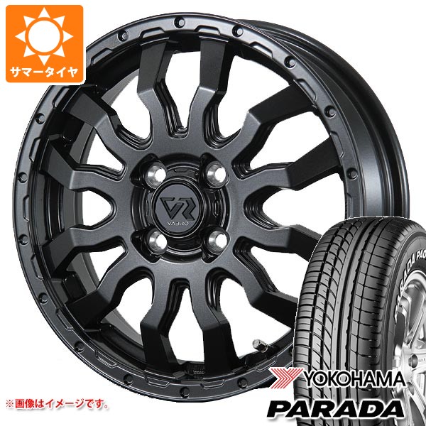 【タイヤ交換対象】スズキ キャリイ DA16T用 サマータイヤ 2026年製 ヨコハマ パラダ PA03 165/55R14C 95/93N ブラックレター ヴァブロ RR-01 4.5-14 タイヤホイール4本セット