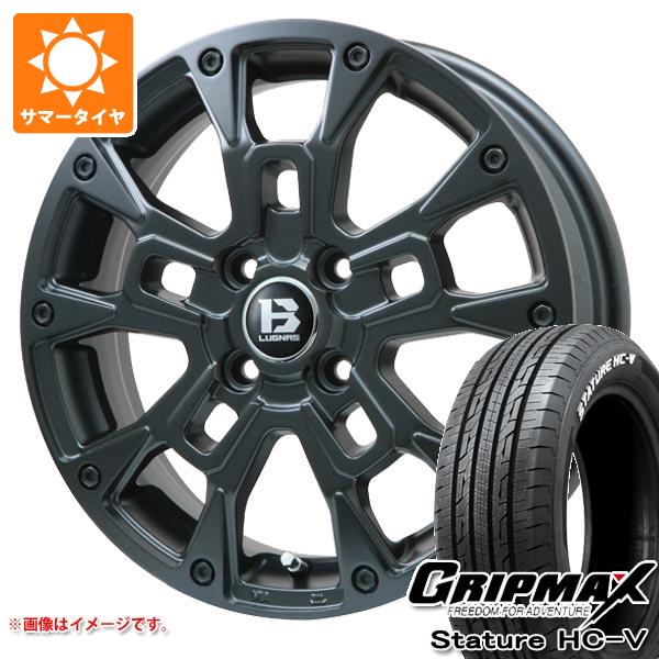 【タイヤ交換対象】エブリイバン DA17V用 サマータイヤ グリップマックス スタチャー HC-V 145/80R12 80/78Q ホワイトレター Bラグナス BRD 4.0-12 タイヤホイール4本セット|タイヤ1番