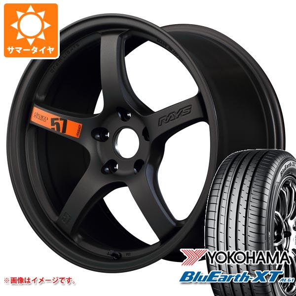 【タイヤ交換対象】サマータイヤ 225/50R18 95V ヨコハマ ブルーアースXT AE61 レイズ グラムライツ 57CR スペックD 8.5-18 タイヤホイール4本セット