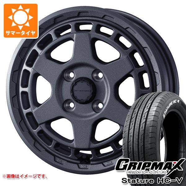 【タイヤ交換対象】ハイゼットカーゴ S320系用 サマータイヤ グリップマックス スタチャー HC-V 145/80R12 80/78Q ホワイトレター マッドヴァンスX タイプS 4.0-12 タイヤホイール4本セット|タイヤ1番