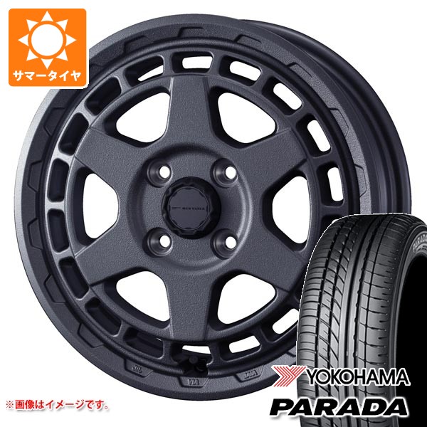 【タイヤ交換対象】ダイハツ ハイゼットカーゴ S320系用 2026年製 サマータイヤ ヨコハマ パラダ PA03 165/55R14C 95/93N ブラックレター マッドヴァンスX タイプS 4.5-14 タイヤホイール4本セット｜タイヤ１番