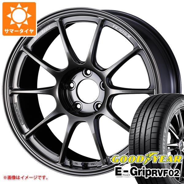【タイヤ交換対象】サマータイヤ 225/50R18 99V XL グッドイヤー エフィシエントグリップ RVF02 ウェッズスポーツ TC105X フォージド 8.5-18 タイヤホイール4本セット