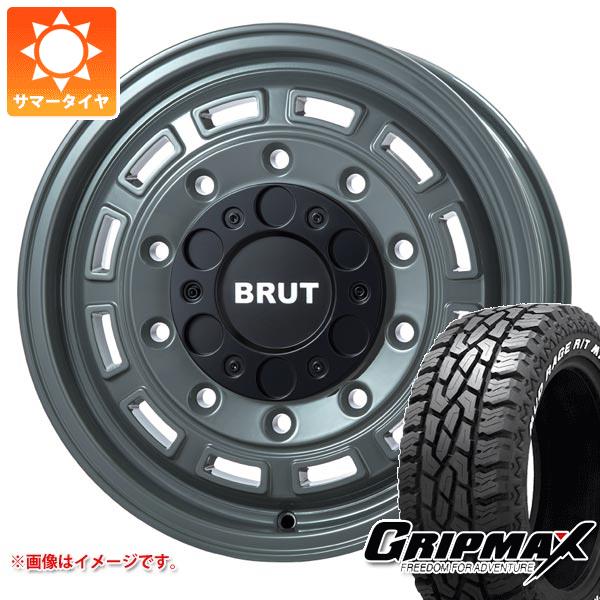 【タイヤ交換対象】ハイエース 200系用 サマータイヤ グリップマックス マッドレイジ R/T MAX LT215/70R16 100/97R ホワイトレター ブルート BR-70 6.5-16 タイヤホイール4本セット